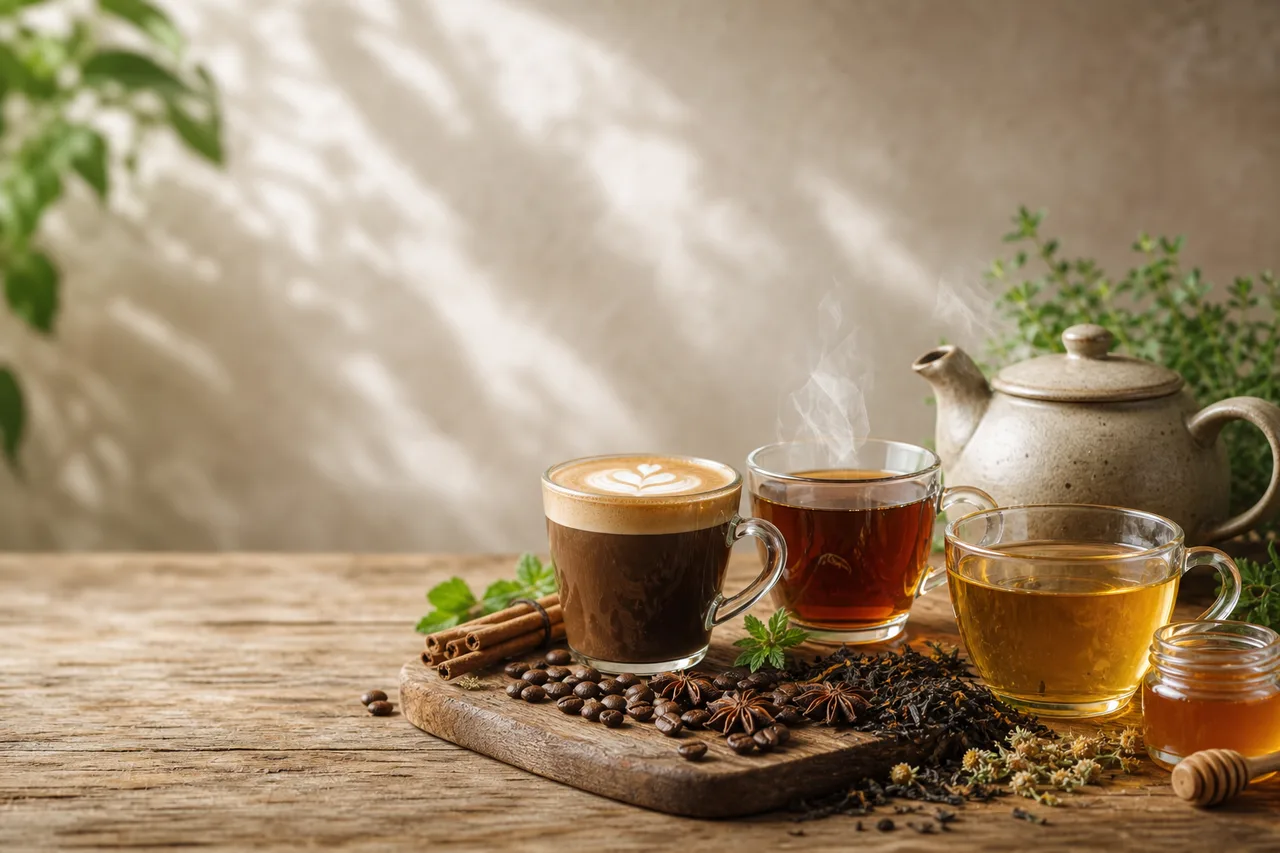 Artisan tea and coffee served at an event